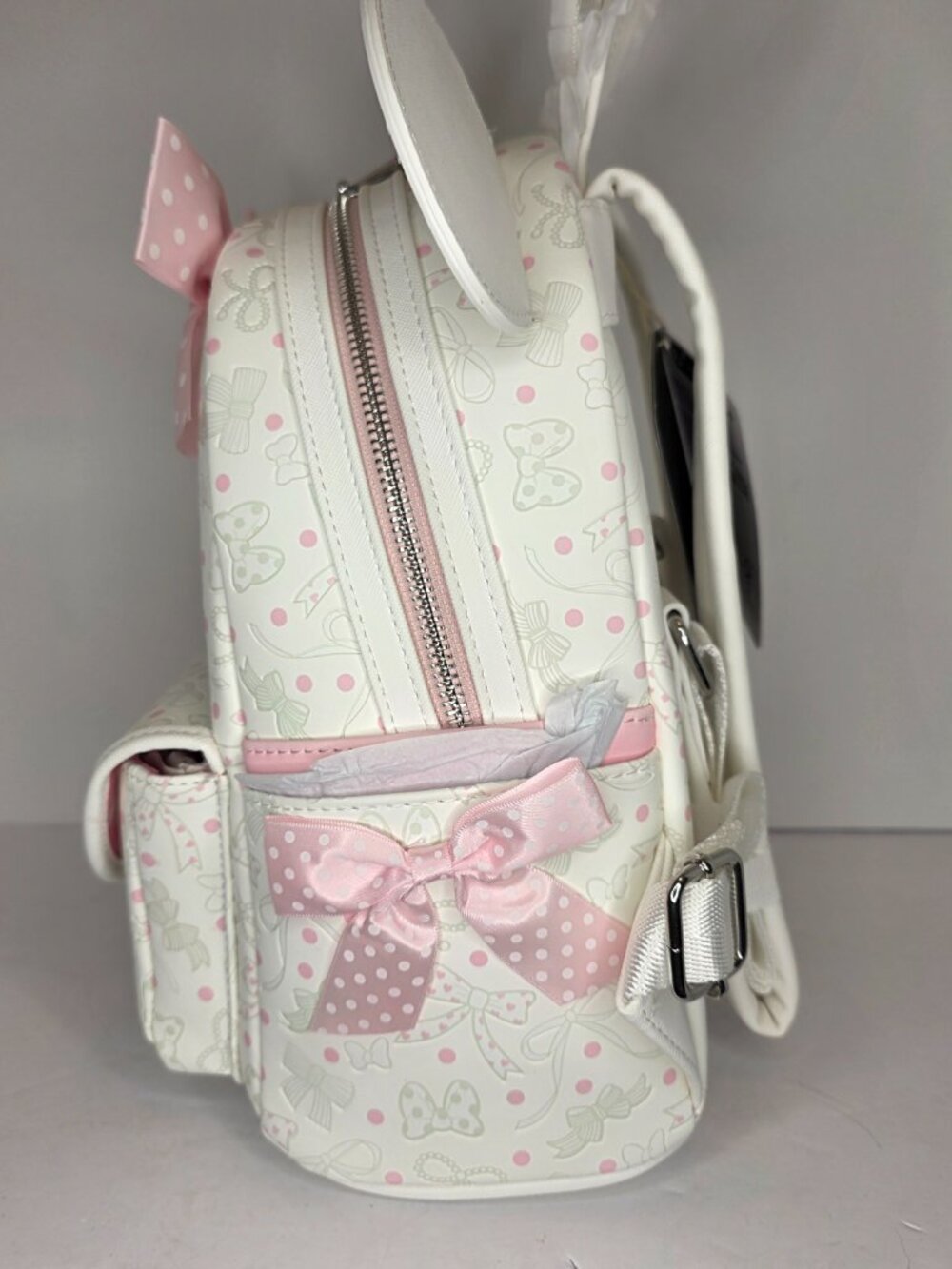 Loungefly Disney Minnie Mouse Bows & Ribbons Mini Backpack NWT - Picture 5 of 8
